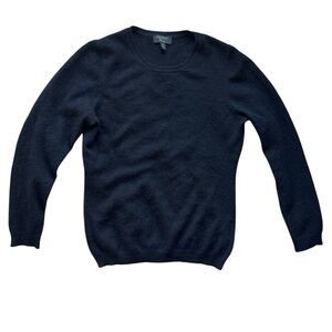 CHARTER CLUB 100% Cashmere Luxury Crewneck Sweater Black Womens Medium - FLAWED